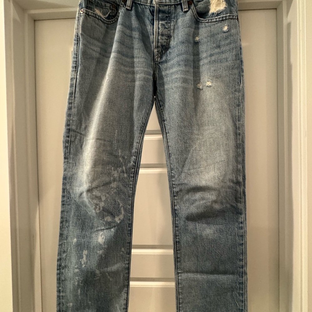 NSF Blue Slouchy Jeans with Vintage Fade